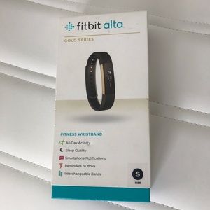 Fitbit Alta Fitness Tracker, Gold/Black, Small